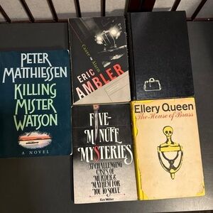 Vintage Lot of 5 Pulp Mystery Suspense Thriller Crime 70s-2002 PBs HCs